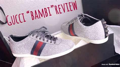 Gucci “Bambi” Glitter Sneaker Review + On Feet / REALLY BRIGHT